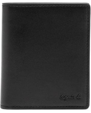 agnès b. Leather Wallet - Black