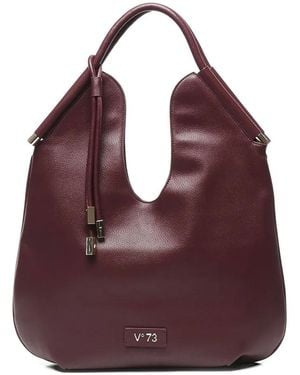 V73 Curved-Handle Tote Bag - Purple
