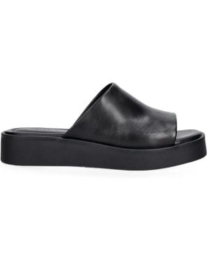 Vagabond Shoemakers Danya Leather Flatform Slides - Black