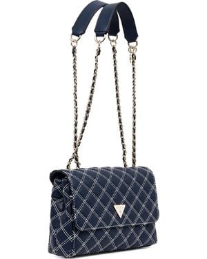 Guess Quilted Shoulder Bag - Blue