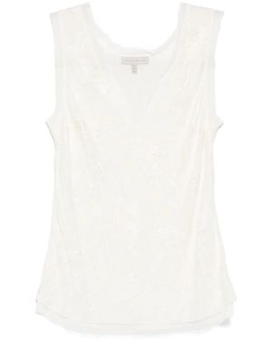 Shiatzy Chen Sense Of Ink Collection シルクベスト - ホワイト