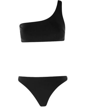 FEDERICA TOSI Bikini À Design Asymétrique À Une Épaule - Black