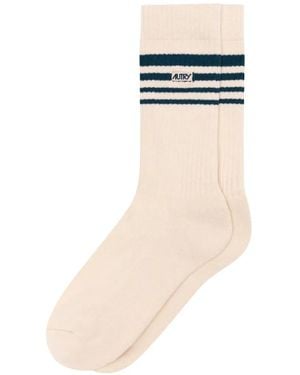Autry Calcetines A Rayas - Blanco