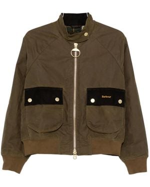 Barbour Corduroy-Trim Zip-Fastening Jacket - Brown