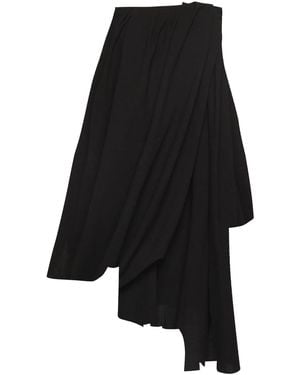 JW Anderson Vestido Corto Drapeado - Negro