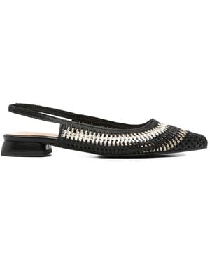 Keys Slingback-Strap Pumps - White