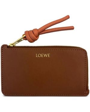 Loewe Tarjetero con logo estampado - Marrón