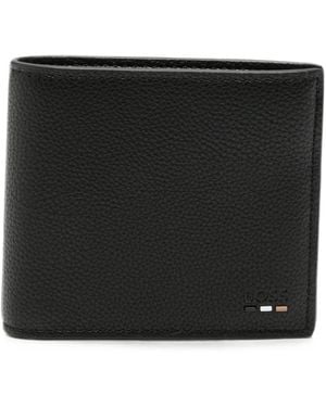 BOSS Grained Bifold Wallet - Black