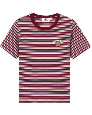 Chocoolate Chemise Rayée À Détails Brodés En Coton - Pink