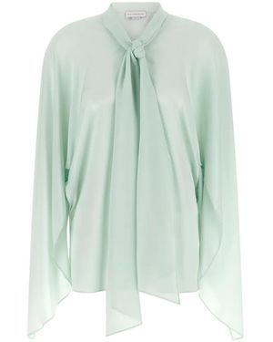 Stella McCartney Camisa Con Lazo En El Cuello - Azul