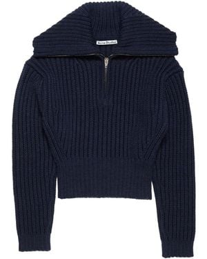 Acne Studios Half-Zip Sweater - Blue