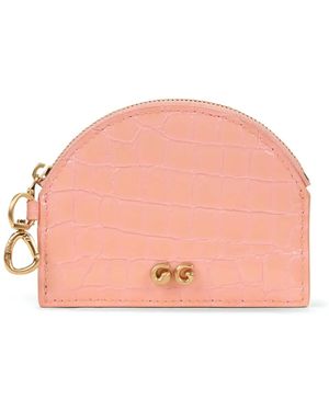Cult Gaia Aleta Zip-Up Card Holder - Pink