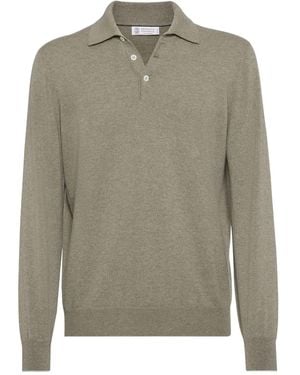 Brunello Cucinelli Polo-neck cashmere sweater - Gris