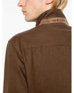 Kiton Chest Pockets Military Jacket - Brown