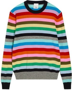 Allude Striped Jumper - White