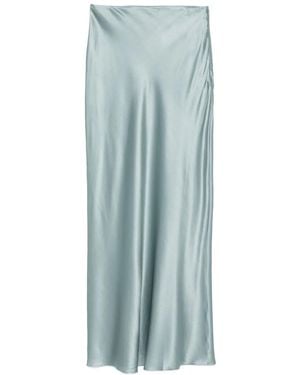 Cult Gaia Chantel Satin-Maxirock mit Diagonalschnitt - Blau