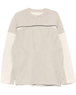 CROQUIS Dirty-Wash Designed Sweatshirt - White