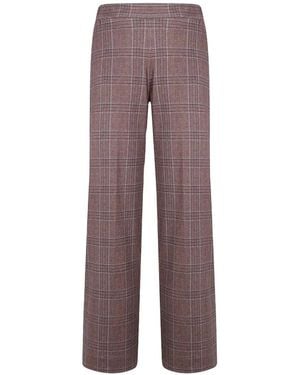 Whyci Check-Pattern Trousers - Purple