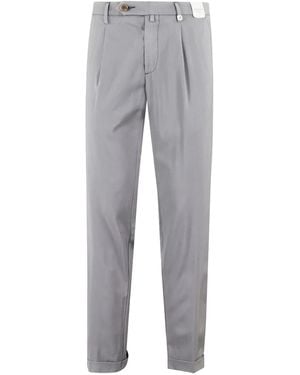 Myths Pleat-Detail Trousers - Grey