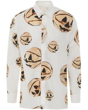 Givenchy Halloween Pumpkin-Print Shirt - Natural