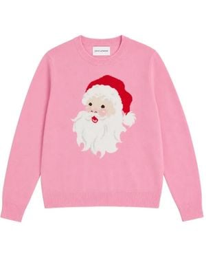 Chinti & Parker Santa Claus Intarsia-Knit Jumper - Pink