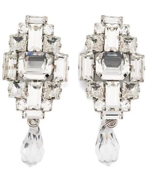 Alessandra Rich Bijoux Drop Earrings - White