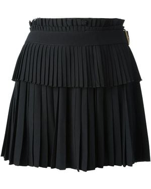 McQueen Belted Kilt Skirt - Black