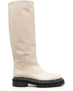 Proenza Schouler Leather Knee-Length Boots - White