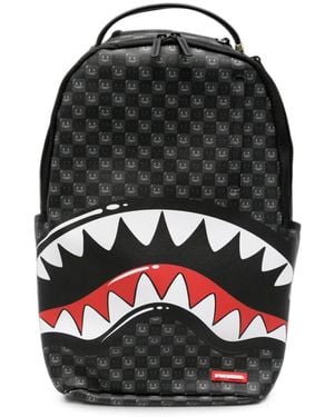 Sprayground Shark Mouth Checkered Backpack - Black
