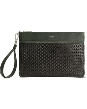 Dolce & Gabbana Gewebte Plongé Clutch - Grau