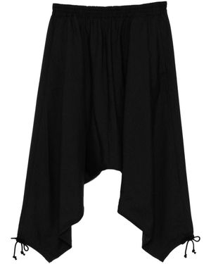 Junya Watanabe Striped Drop-Crotch Trousers - Black