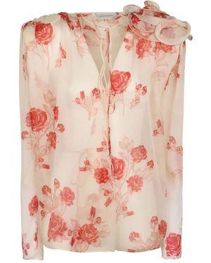 Magda Butrym Blusa con motivo de rosas