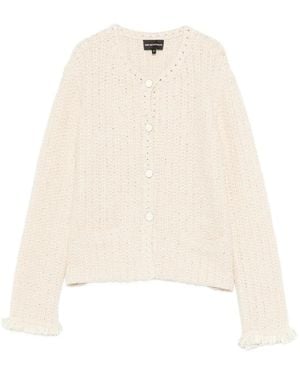 Emporio Armani Cotton Blend Blazer Jacket - White