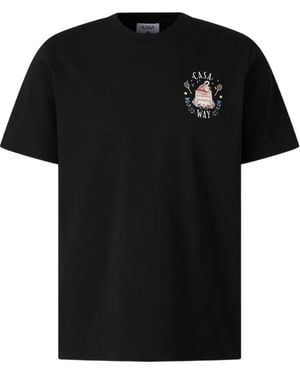 CASABLANCA Graphic-Print Cotton T-Shirt - Black