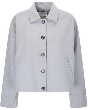 Samsøe & Samsøe Jacke mit Knöpfen - Blau