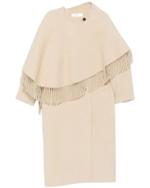 Rohe Double-Faced Fringe Coat - Natural