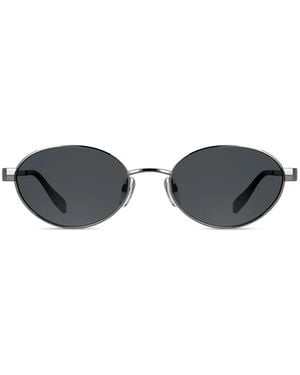 KARL LAGERFELD Oval-Frame Sunglasses - Metallic