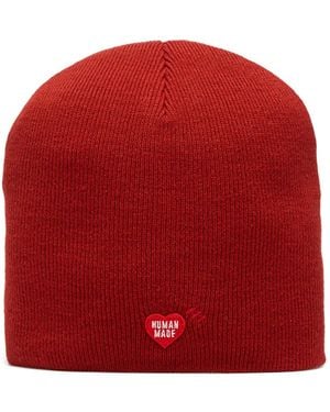 Human Made Logo-Embroidery Beanie - Red
