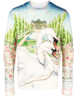 CASABLANCA Lamour En Fleur Jumper - Natural