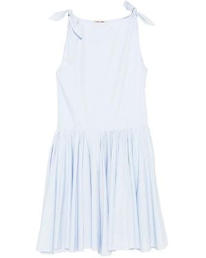 N°21 Tie Strap Gathered Dress - White
