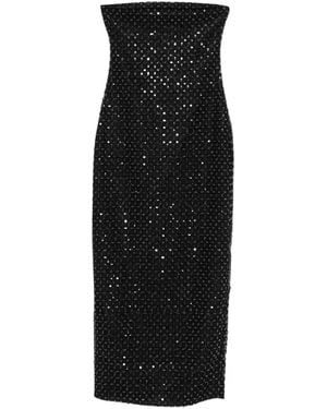 ROTATE BIRGER CHRISTENSEN Beaded-Embellishment Maxi Dress - Black