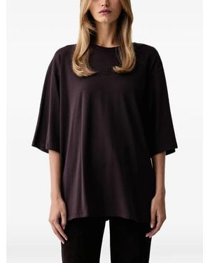 Gestuz T-Shirt Oversize Con Logo - Nero
