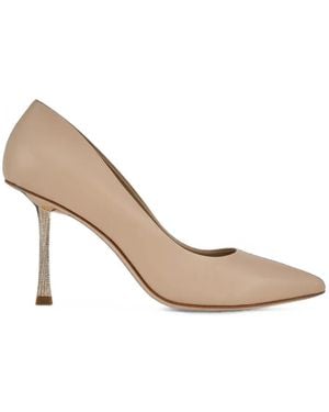 Kat Maconie Masoom Crystal-Embellished Court Shoes - White