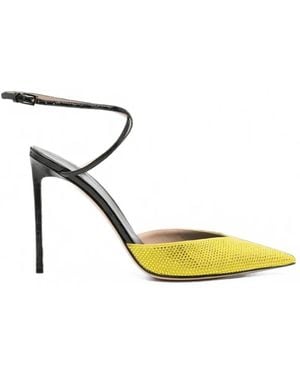 Tom Ford Crystal-Embellished Leather Court Shoes - Yellow