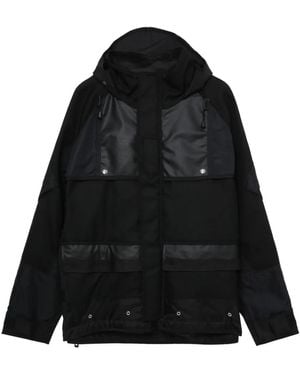 Junya Watanabe Logo-Print Hooded Jacket - Black