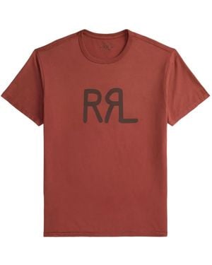 RRL Logo-Print T-Shirt - Red