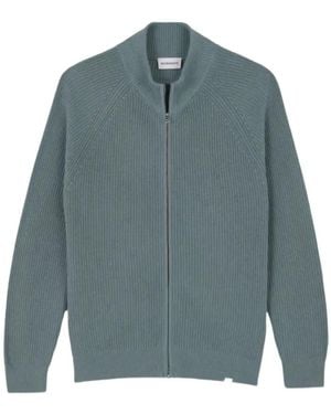 NOWADAYS Ribbed-Knit Cardigan - Blue