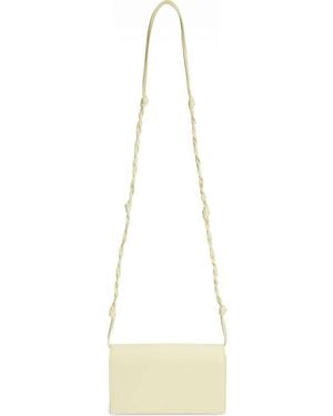 Jil Sander Tangle Hand-Knotted Strap Bag - White