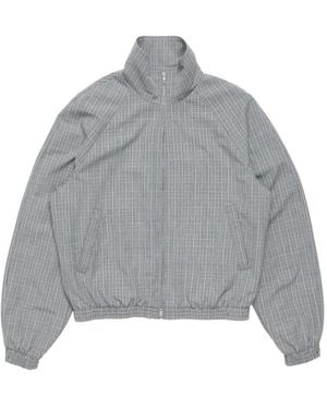 Acne Studios Plaid Zip Jacket - Grey