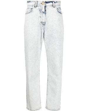 Balmain Vaqueros Boyfriend De Talle Alto - Blanco